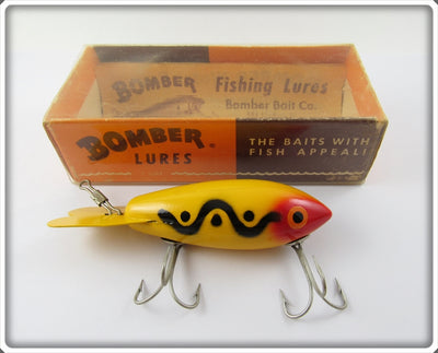 Vintage Bomber Bait Co Yellow Black Shadow Wave Model 500 In Box 557
