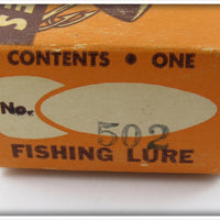 Bomber Bait Co Black Model 500 In Correct Box 502