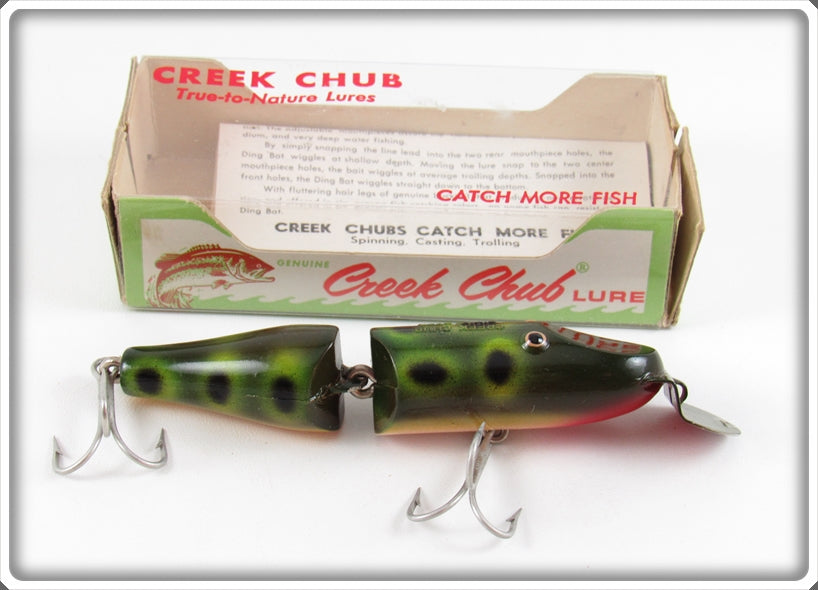 Vintage Creek Chub Frog Jointed Baby Pikie Lure In Box