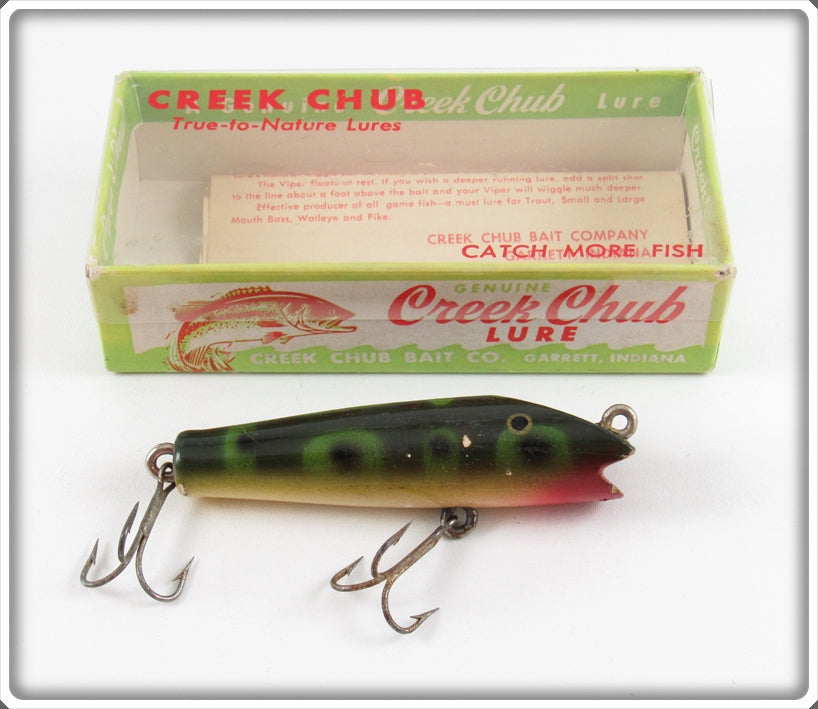 Vintage Creek Chub Frog Spinning Darter Lure In Box 