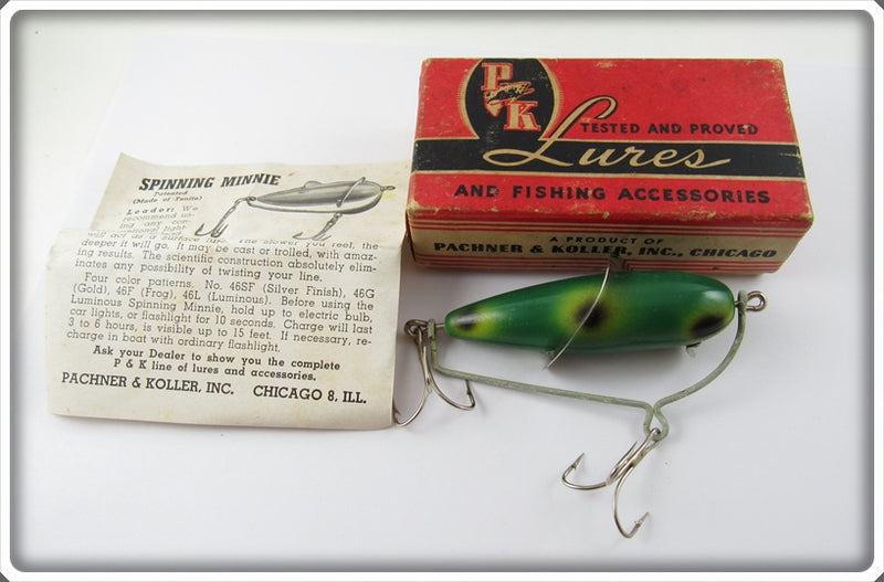 Pachner Koehler Spinning Minnie Lure  Vintage fishing lures, Fishing  bobber, Antique fishing lures