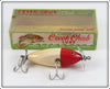 Creek Chub Red & White Spinning Injured Minnow Lure In Box