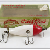 Creek Chub Red & White Spinning Injured Minnow Lure In Box