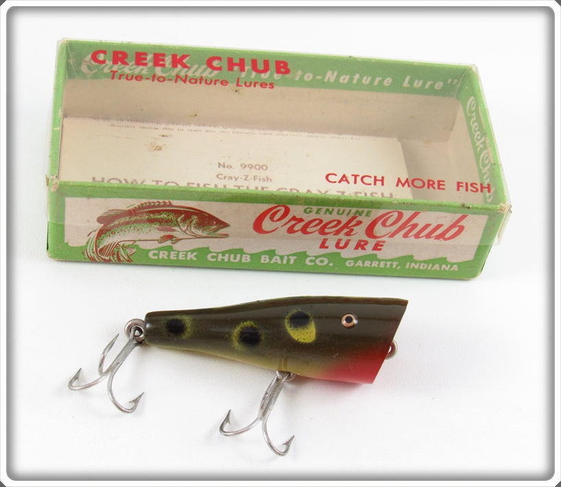 Vintage Creek Chub Frog Spinning Plunker Lure In Box