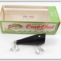 Vintage Creek Chub Solid Black Ultra Light Plunker In Box