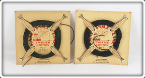 Vintage B.F. Gladding & Co Cane Pole Line Pair On Cards