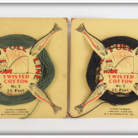 Vintage B.F. Gladding & Co Cane Pole Line Pair On Cards