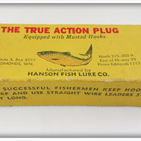 Hanson Pearl Pink True Action Salmon Plug Empty Box