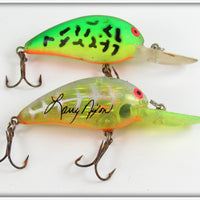 Bomber Silver Ribs & Fire Tiger Model A Lure Pair 