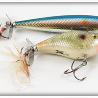 X Trademark Natural & Chrome Finish Crankbait Lure Pair 
