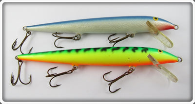 Rapala 7 Inch Original Floating Minnow Pair: Fire Tiger & Silver/Blue