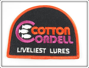 Vintage Cotton Cordell Liveliest Lures Patch 