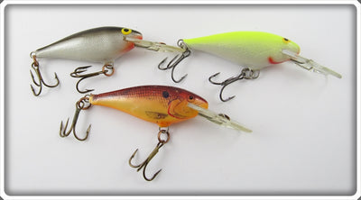Rapala Deep Runner Lot Of Three: Yellow, Natural, & Silver/Black