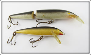 Rapala Pair: Gold/Black Countdown & Silver Black Floating