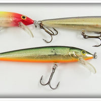 Rapala Yellow, Green & Purple Minnow Lot Of Three Lures 
