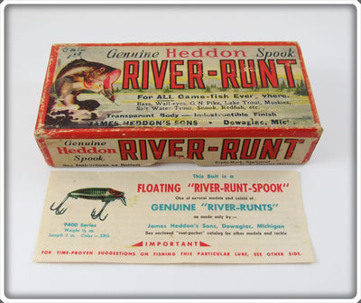 Heddon Empty Box For Green Shore River Runt