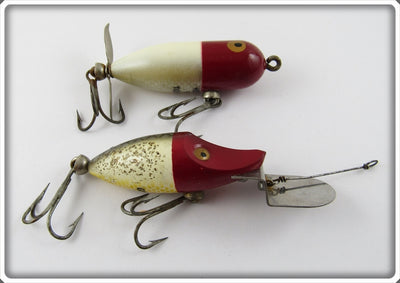 Heddon Pair: Red Head Tiny Torpedo & Red Head Flitter Tiny Go Deeper Runt