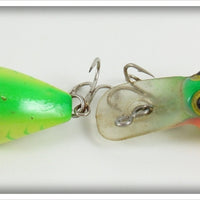Storm Rainbow & Chartreuse Green Herringbone Wee Wart Pair