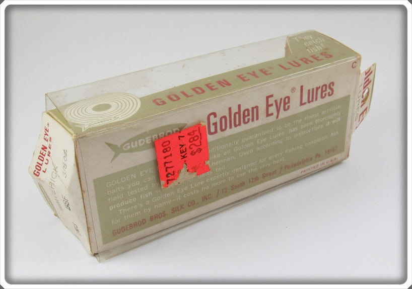 Vintage Gudebrod Black Silver Scale Golden Eye Maverick Lure For Sale
