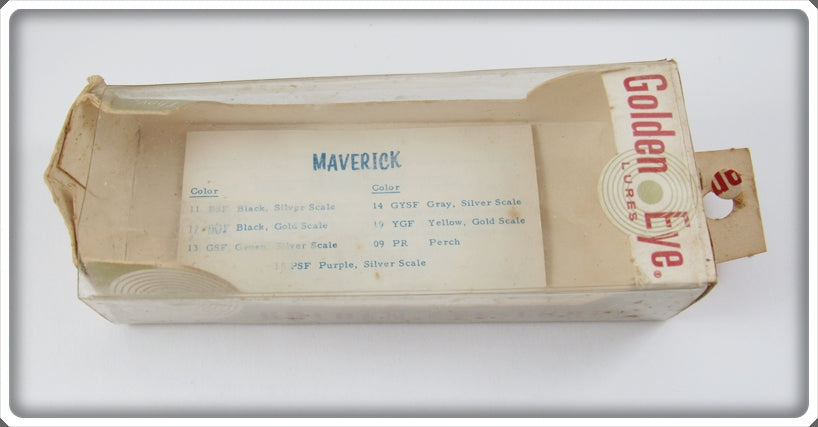 Vintage Gudebrod Black Silver Scale Golden Eye Maverick Lure For Sale