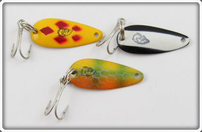 Eppinger Yellow/Red, Black/White & Perch Dardevle Skeeter Lot Of Three