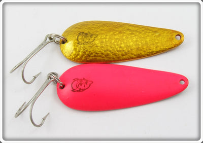 Eppinger Fluorescent Red & Gold Dardevle Imp Pair
