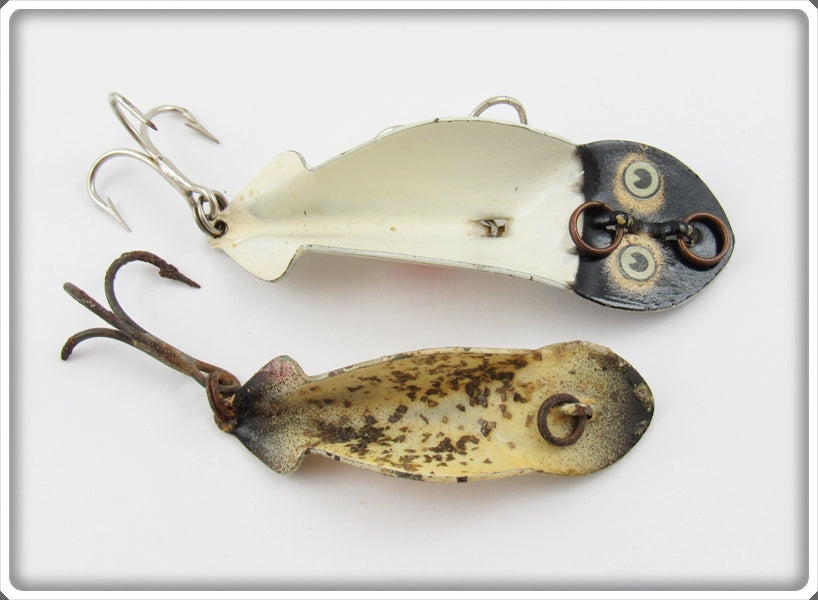 Buck Perry Black/White & Silver Flitter Spoonplug Pair