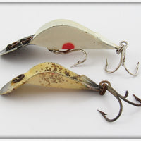 Buck Perry Black/White & Silver Flitter Spoonplug Pair