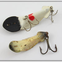 Buck Perry Black/White & Silver Flitter Spoonplug Pair