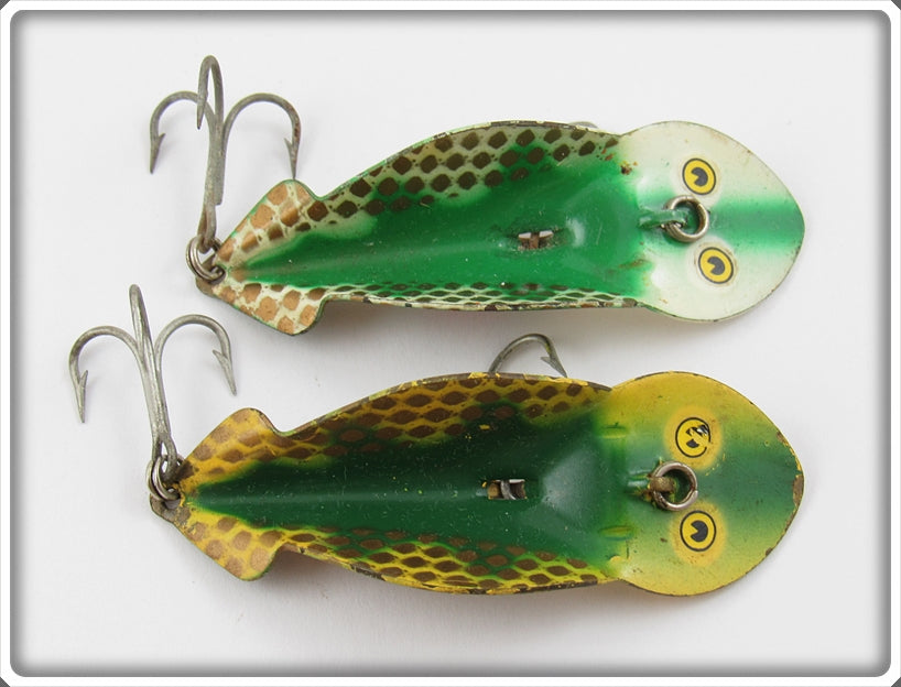Buck Perry Green & Gold Scale Spoonplug Pair