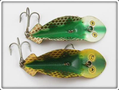 Buck Perry Green & Gold Scale Spoonplug Pair