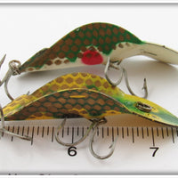 Buck Perry Green & Gold Scale Spoonplug Pair