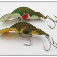 Buck Perry Green & Gold Scale Spoonplug Pair