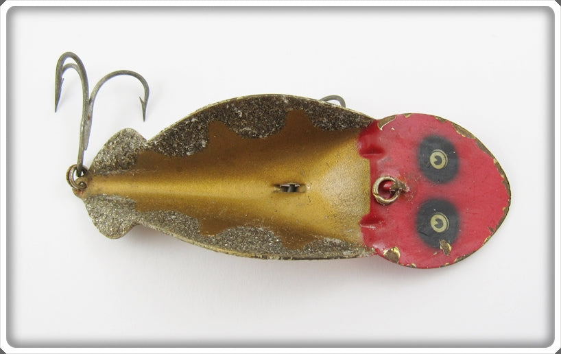 Buck Perry Gold & Red With Glitter Spoonplug