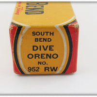 South Bend Red & White Dive Oreno In Box