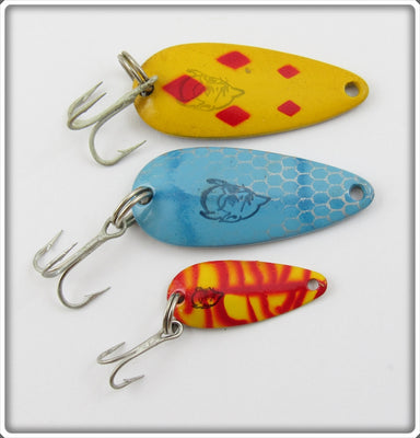 Eppinger Yellow/Orange & Blue Dardevle Midget & Skeeter Lot Of Three