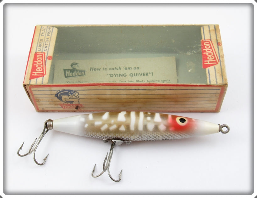 Heddon Red & White Dying Quiver In Box