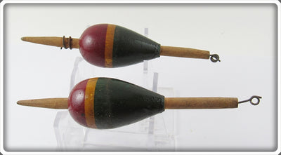 Pair Of Red, Yellow, & Green Bobbers