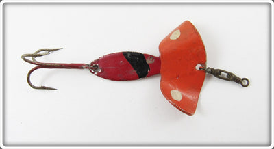 Folk Art Metal Red Orange & Black Lure