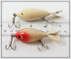 Whopper Stopper White & Red Head Flitter Pair