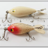 Whopper Stopper White & Red Head Flitter Pair