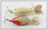 Whopper Stopper White & Red Head Flitter Pair
