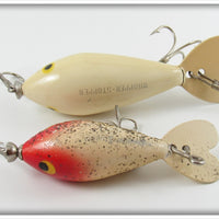 Whopper Stopper White & Red Head Flitter Pair