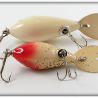 Whopper Stopper White & Red Head Flitter Pair
