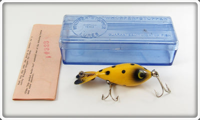 Whopper Stopper Yellow Black Spots Model 300 Lure In Box 