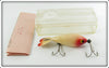 Vintage Whopper Stopper Red & White Model 100 Lure In Box 