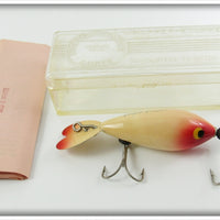 Vintage Whopper Stopper Red & White Model 100 Lure In Box 