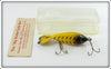 Whopper Stopper Yellow Black Ribs Model 100 Lure In Box