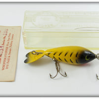 Whopper Stopper Yellow Black Ribs Model 100 Lure In Box