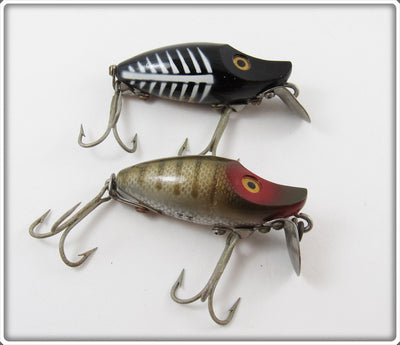 Heddon Natural Scale & Black Shore Midget River Runt Pair